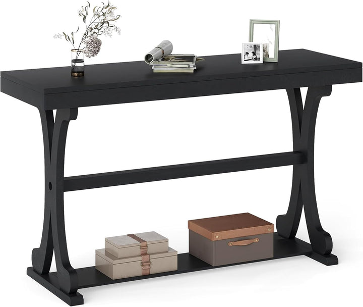 Giantex 52" Narrow Console Table with Storage Shelf & Anti-Tip Kit for Entryway Living Room