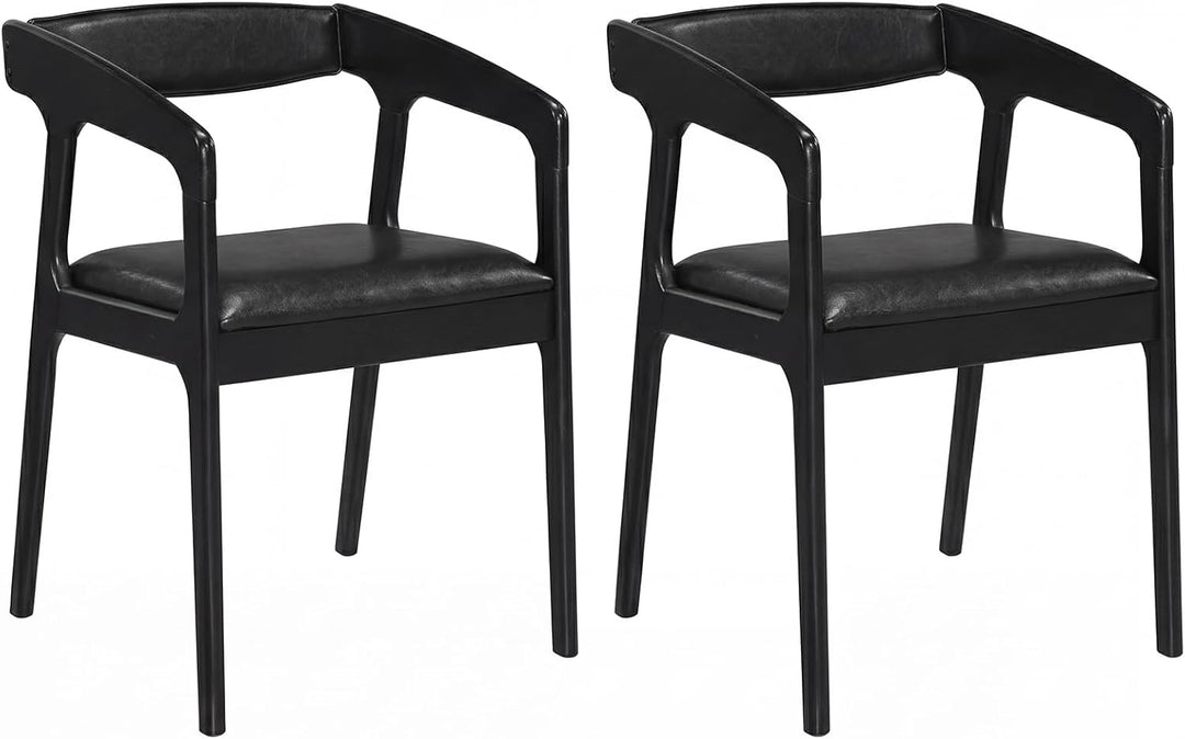 Giantex Modern Accent Chair - PU Leather Upholstered Armchairs w/Cozy Backrest &amp; Padded Seat Cushion
