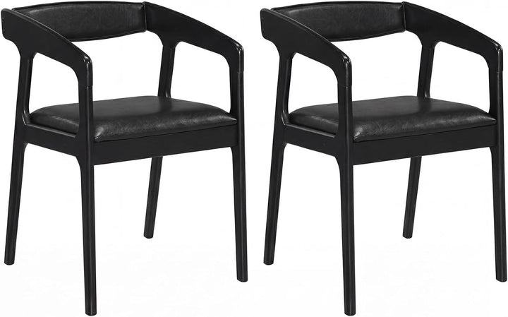Giantex Modern Accent Chair - PU Leather Upholstered Armchairs w/Cozy Backrest &amp; Padded Seat Cushion