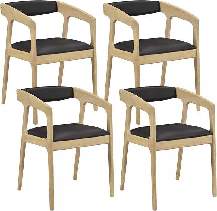 Giantex Modern Accent Chair - PU Leather Upholstered Armchairs w/Cozy Backrest &amp; Padded Seat Cushion