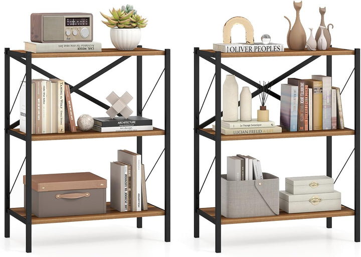 Giantex Modern Bookcase with Heavy-Duty Metal Frame (1/2)