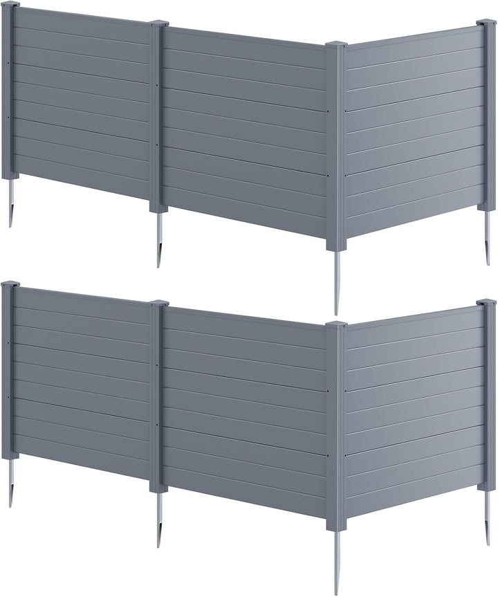 Giantex No-Dig Air Conditioner Fence with Metal Stakes 48''W x 36''H