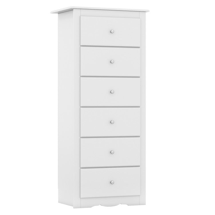 6 Drawer Chest Wooden Dresser Clothes Organizer Bedroom