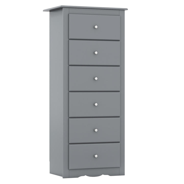6 Drawer Chest Wooden Dresser Clothes Organizer Bedroom