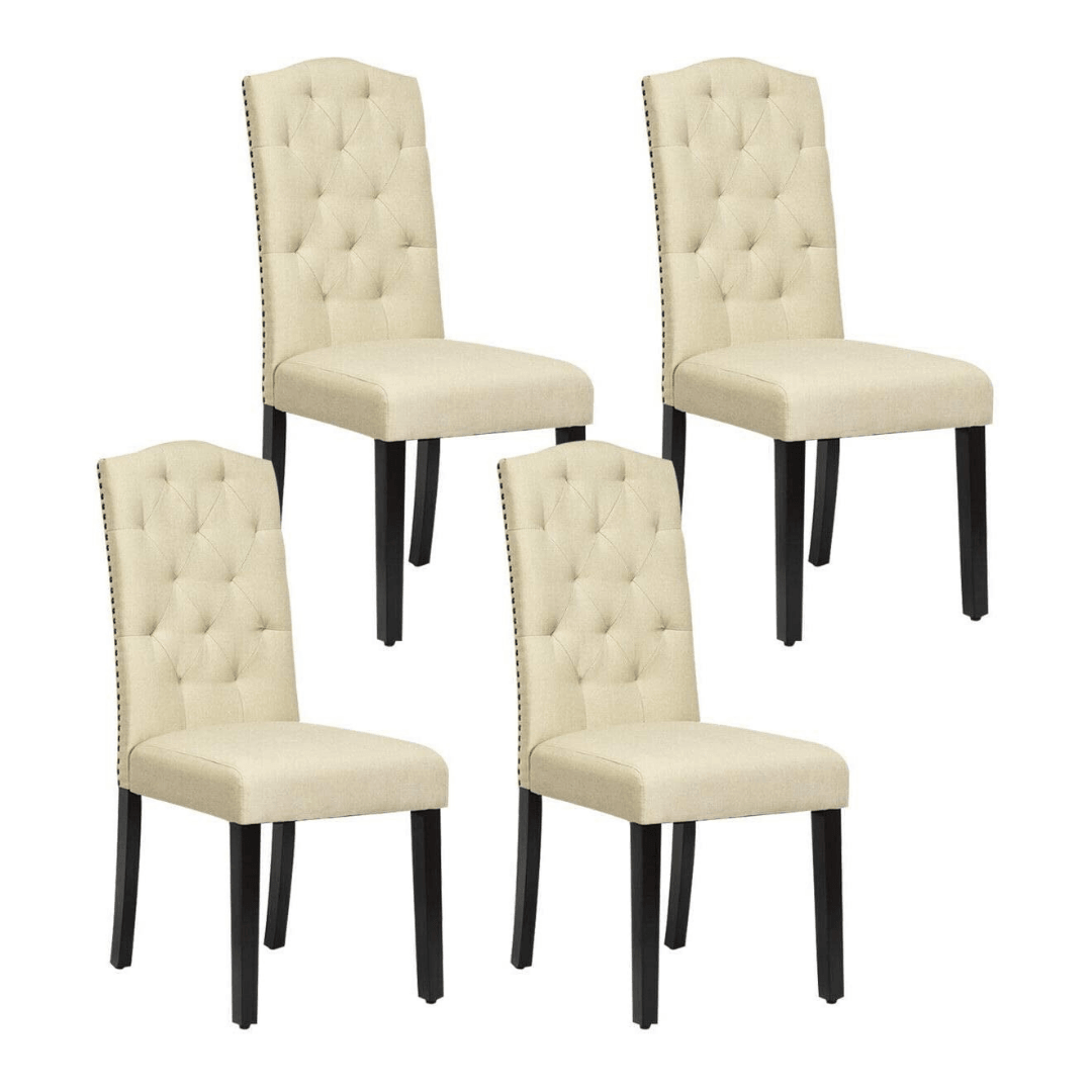 Giantex Parsons Chairs, Uphostered Kitchen Dining Chairs w/Wood Legs