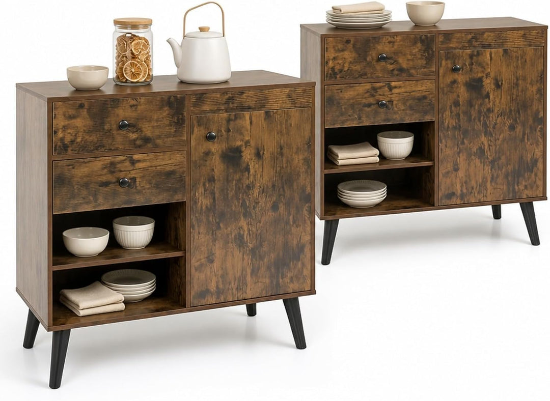 GIANTEX Buffet Cabinet with Storage, 31" Wooden Sideboard Cabinet