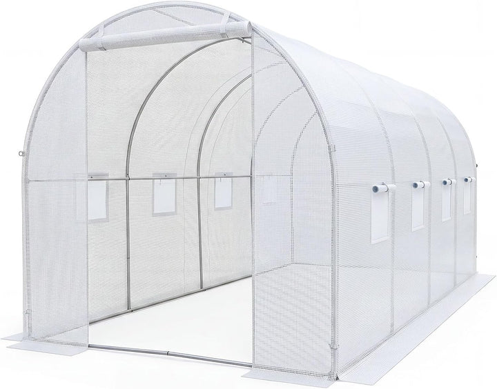 Giantex 15 x 7 x 7 ft Walk-in Tunnel Greenhouse for Outdoors