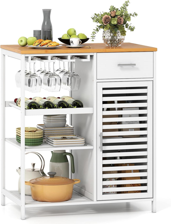 Giantex Kitchen Island with Storage Cabinet