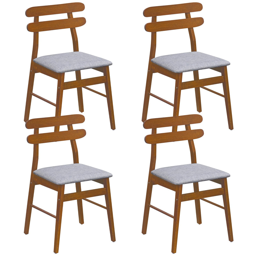 GIANTEX Upholstered Wooden Dining Chairs Set of 2/4 with Padded Seat