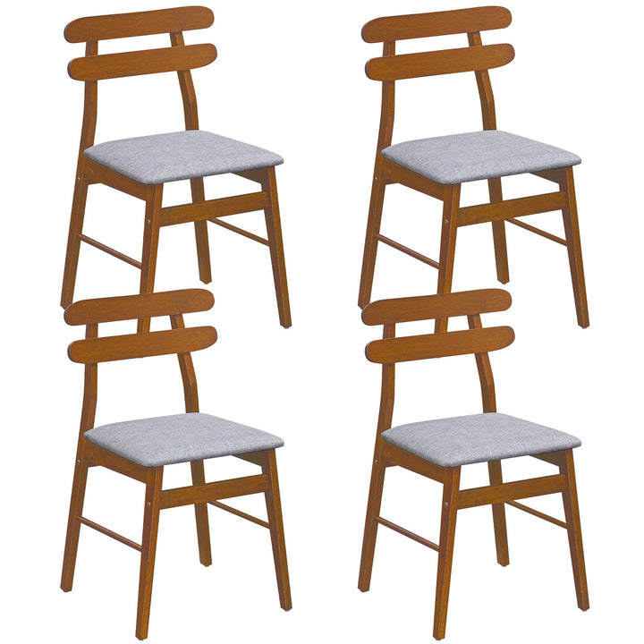 GIANTEX Upholstered Wooden Dining Chairs Set of 2/4 with Padded Seat