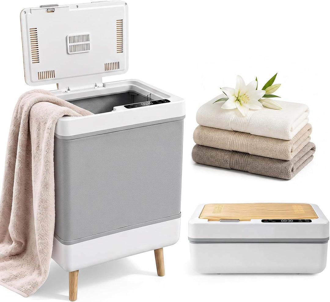 GIANTEX 35L Towel Warmer with Foldable Design, Auto Shut Off &amp; Delay Start