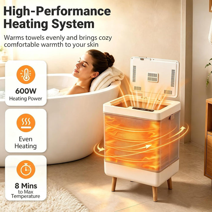 GIANTEX 35L Towel Warmer with Foldable Design, Auto Shut Off &amp; Delay Start
