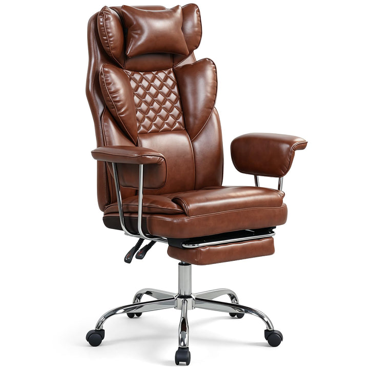 GIANTEX Big and Tall Ergonomic Office Chair with Footrest &amp; High Back