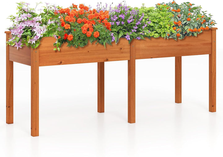 73"x23"x30" Elevated Wood Planter Box with Legs
