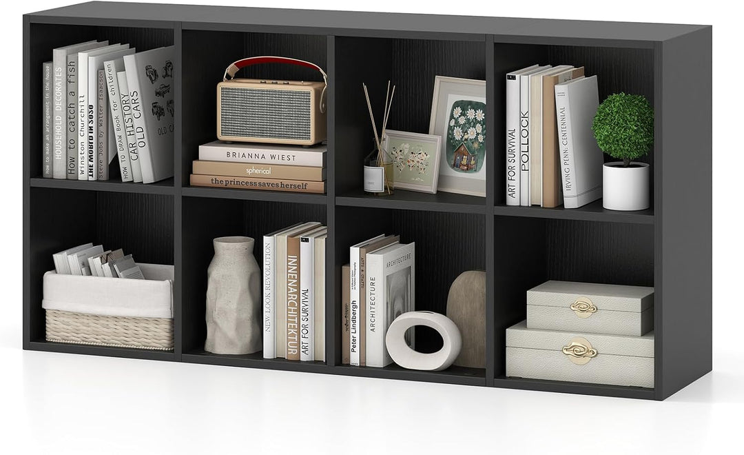 Giantex Floor Standing Bookshelf with Storage and 2 Anti Tipping Kits