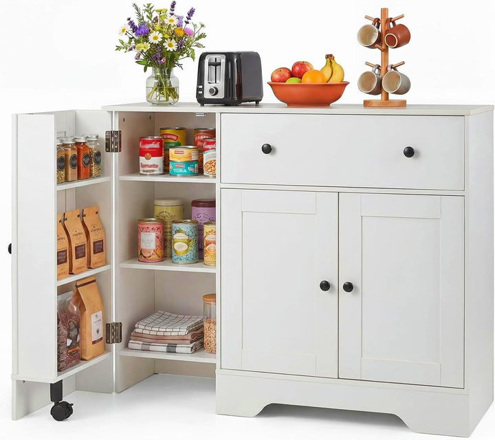 GIANTEX 41.5" Sideboard Buffet Cabinet with 3 Doors Drawer &amp; Storage Shelf