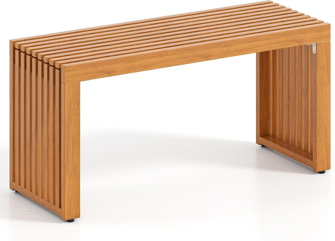 GIANTEX 36" Acacia Wood Outdoor Bench