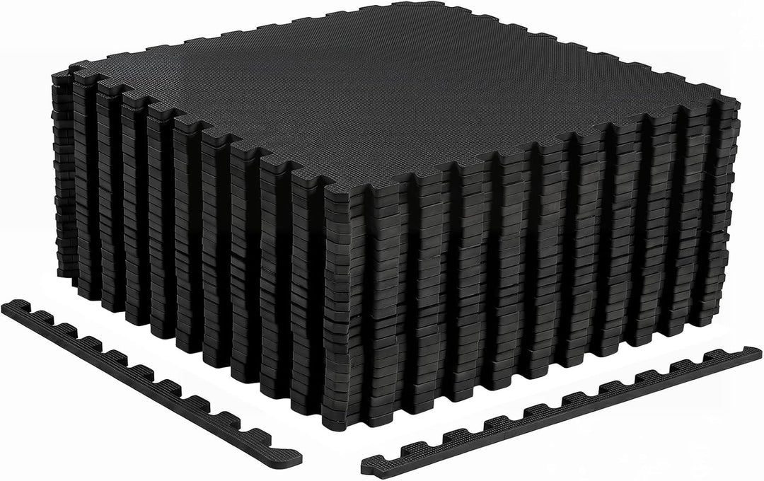 Giantex 12 PCS/ 24 PCS Interlocking Exercise Mat with Borders