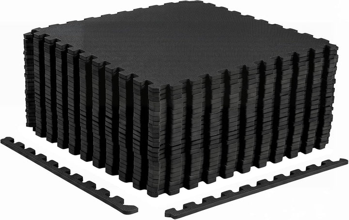 Giantex 12 PCS/ 24 PCS Interlocking Exercise Mat with Borders
