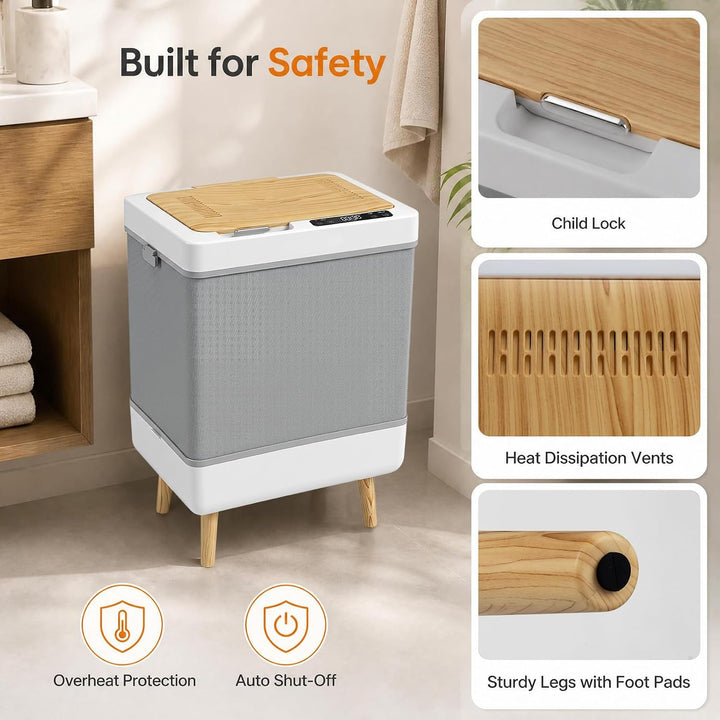 GIANTEX 35L Towel Warmer with Foldable Design, Auto Shut Off &amp; Delay Start