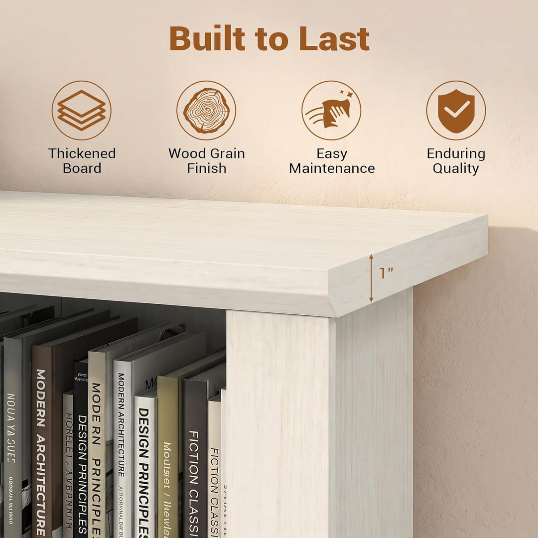 GIANTEX 48.5" Tall Modern Bookshelf with Cabinet, 4-Tier Display Bookcase