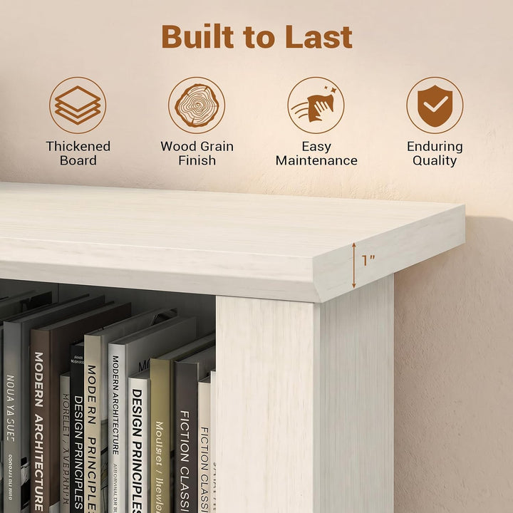 GIANTEX 48.5" Tall Modern Bookshelf with Cabinet, 4-Tier Display Bookcase
