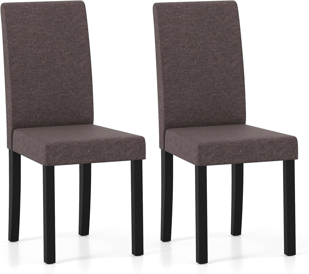 Giantex Upholstered Dining Chair Set of 2/4 Mid Century Modern Fabric Kitchen Chairs with Thick Padded Seat