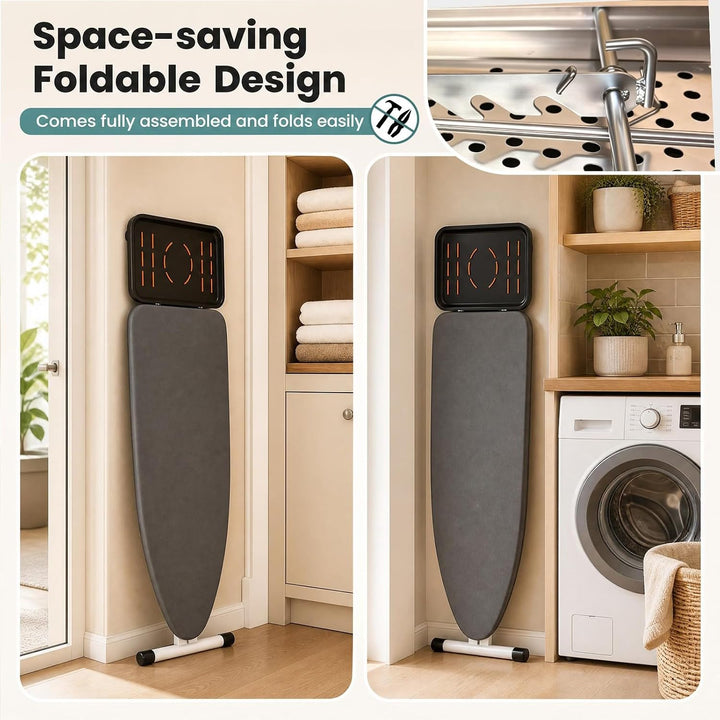 GIANTEX Full Size Foldable Ironing Board with Iron Rest