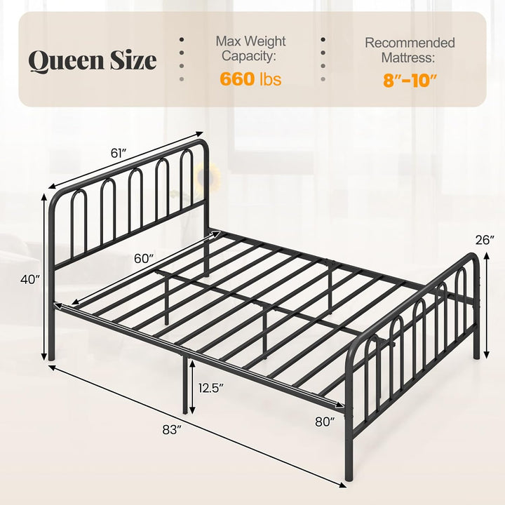 Giantex Full/Queen/King Size Bed Frame with Headboard