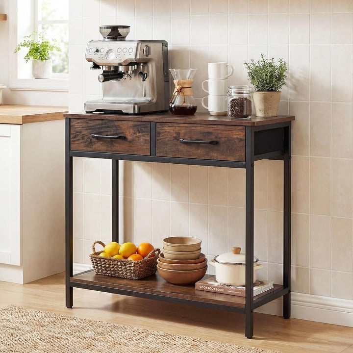 GIANTEX Narrow Console Table Industrial Sofa Table