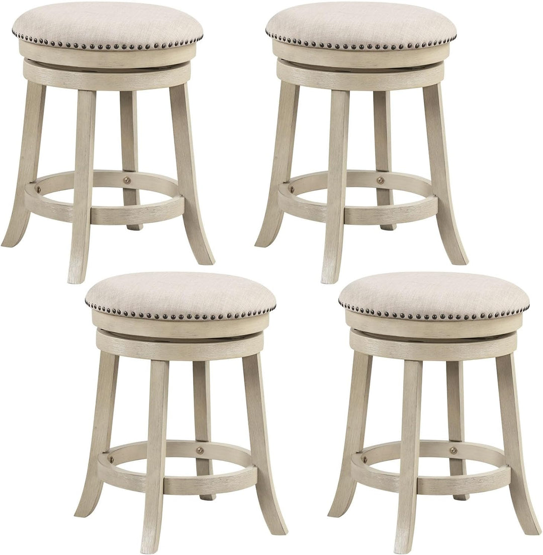 Giantex 24"Swivel Bar Stools Set of 2/4 with Comfy Padded Seat Cushion