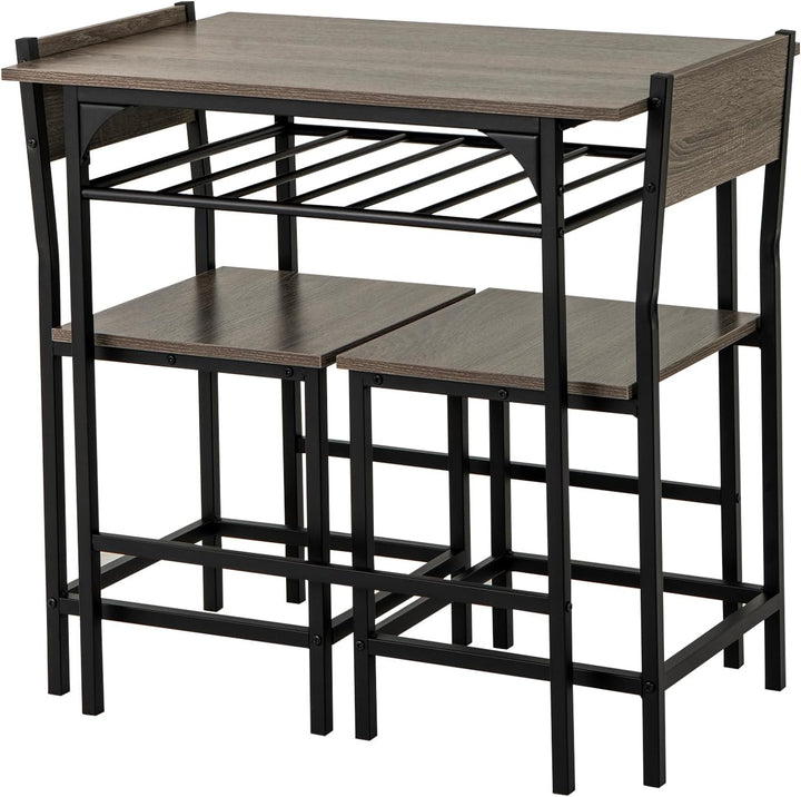 Giantex 3-Piece Dining Table Set with Wine Rack for 2 Small Space