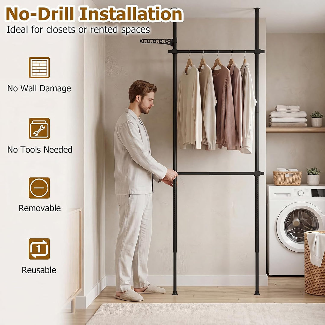 Giantex Floor to Ceiling Clothes Rack