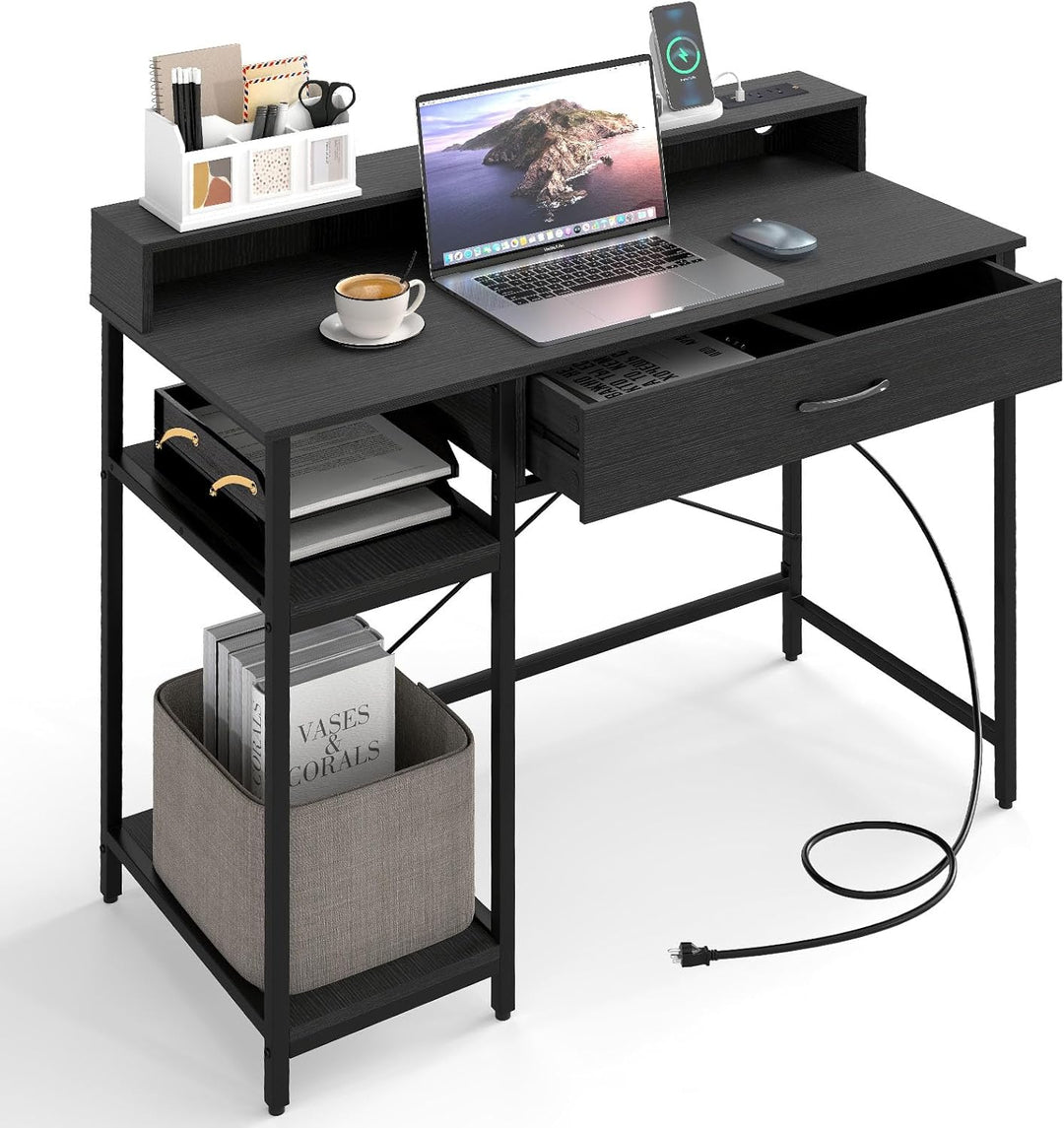 Giantex Computer Desk with Monitor Shelf
