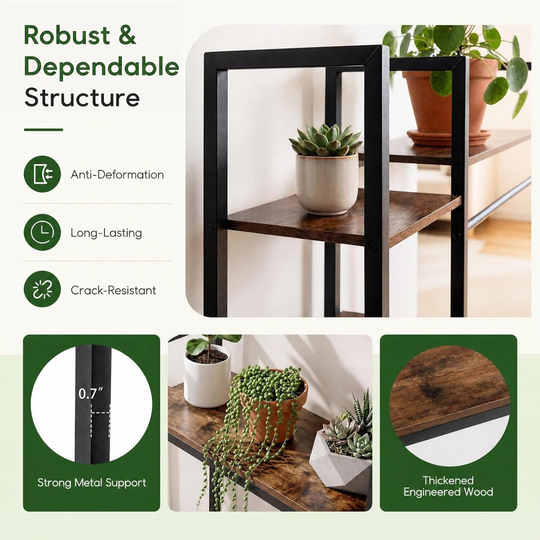 GIANTEX 10-Tier Plant Stand with LED Lights, 55.5" Tall Plant Shelf