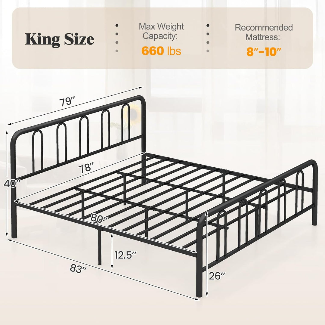 Giantex Full/Queen/King Size Bed Frame with Headboard