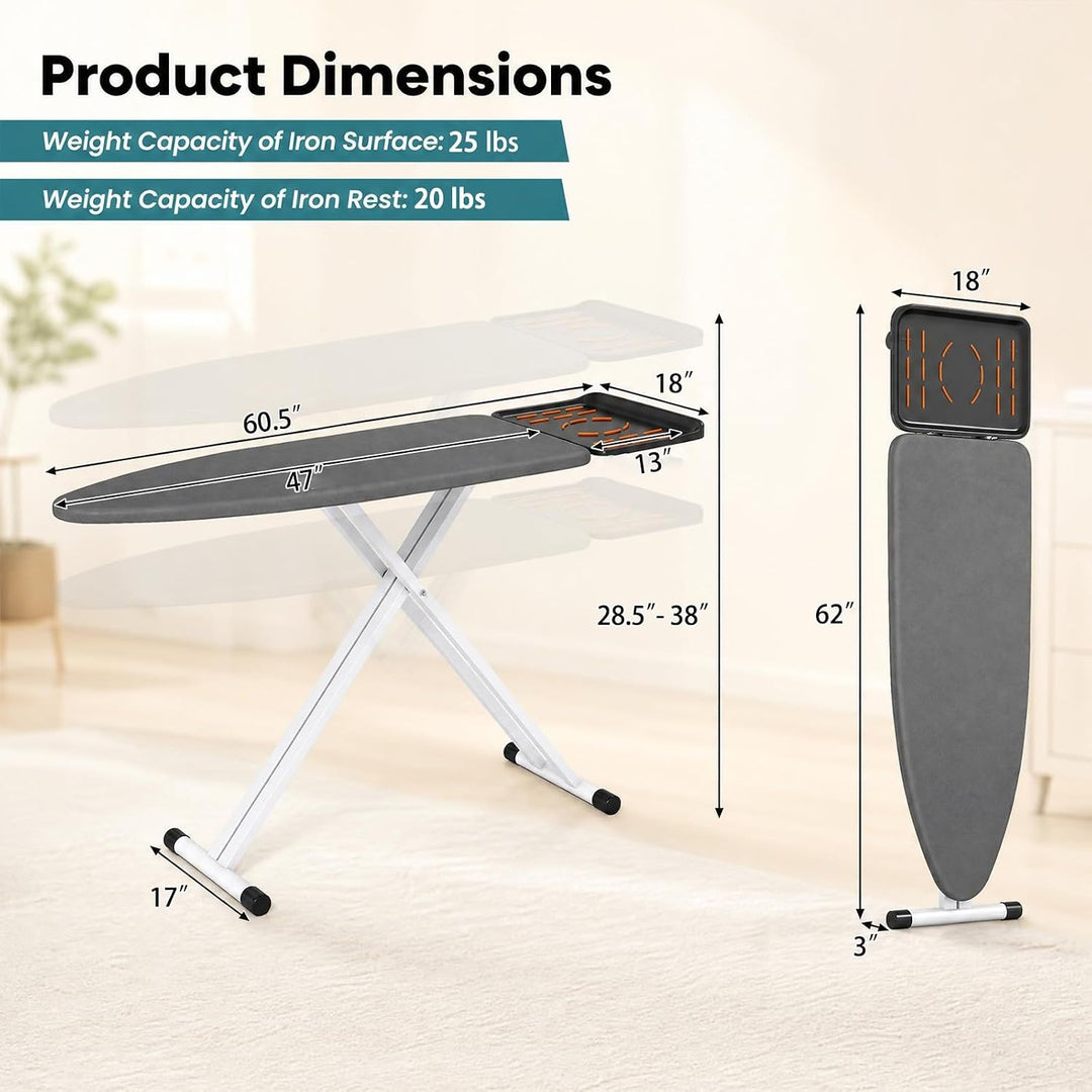 GIANTEX Full Size Foldable Ironing Board with Iron Rest