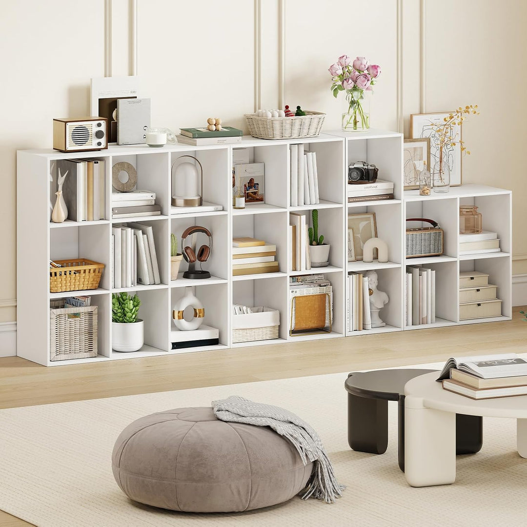 GIANTEX Cube Bookshelf Tool-Free Assembly Wooden Book Shelf
