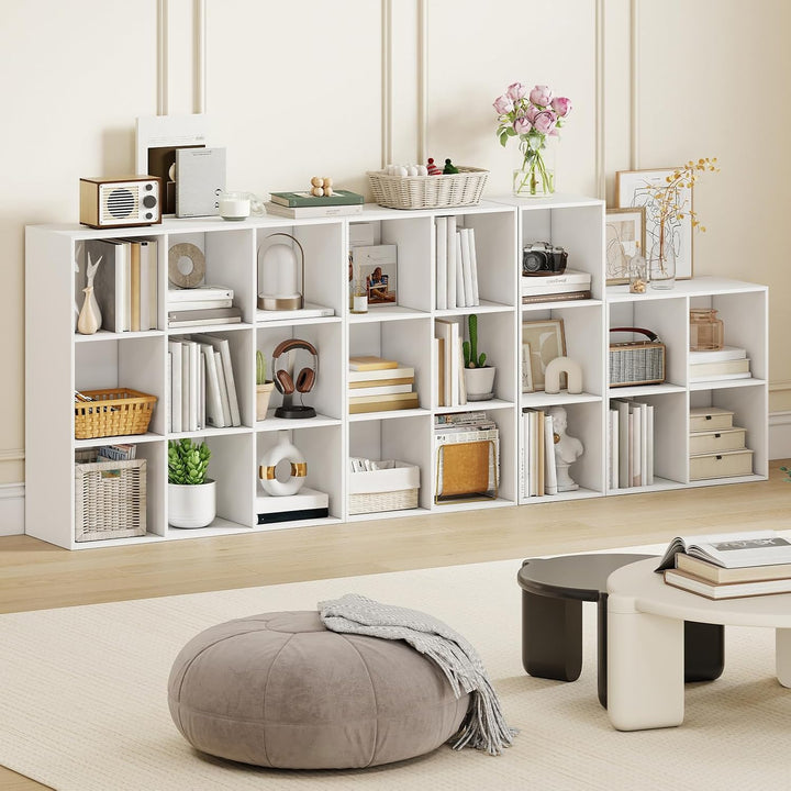 GIANTEX Cube Bookshelf Tool-Free Assembly Wooden Book Shelf