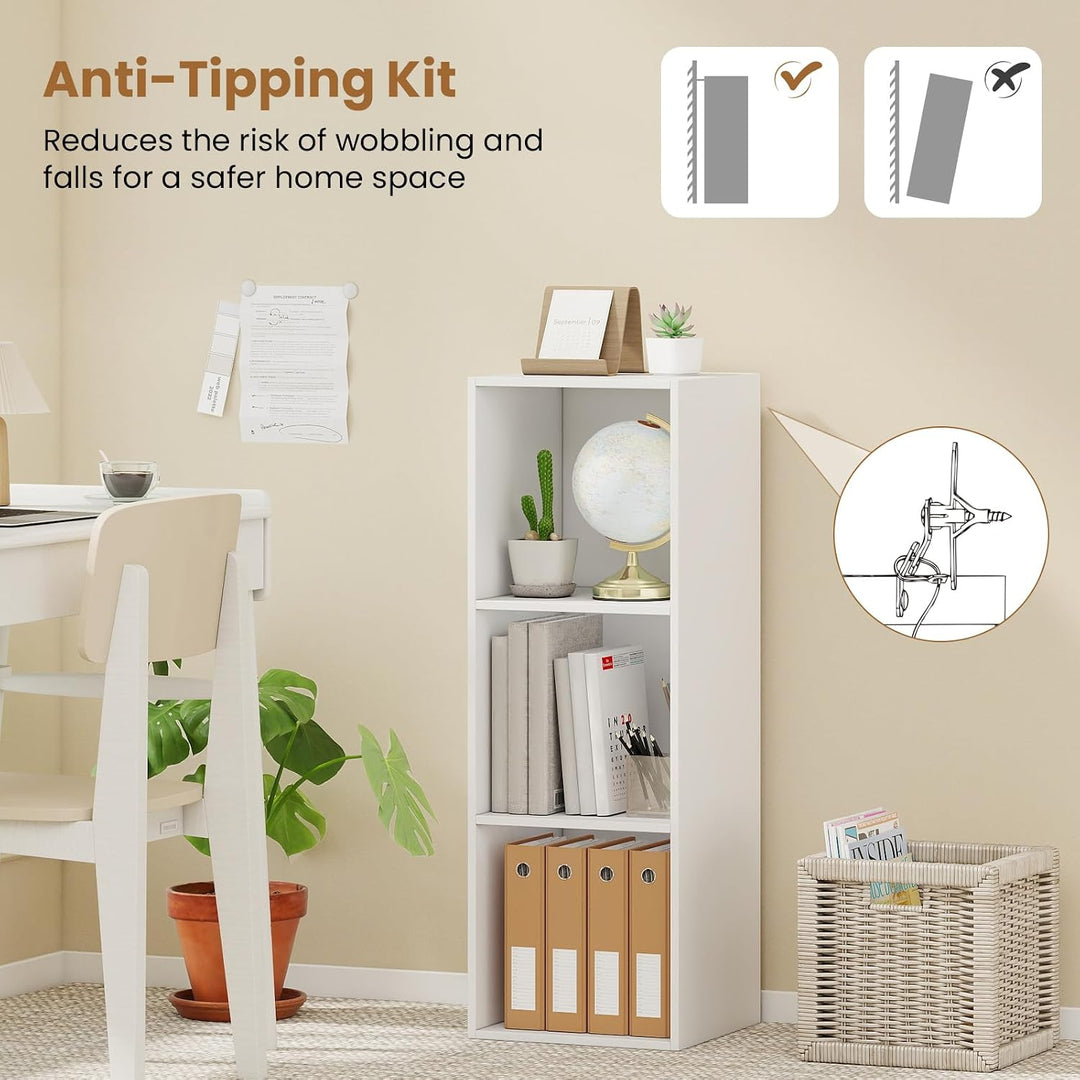 GIANTEX Cube Bookshelf Tool-Free Assembly Wooden Book Shelf