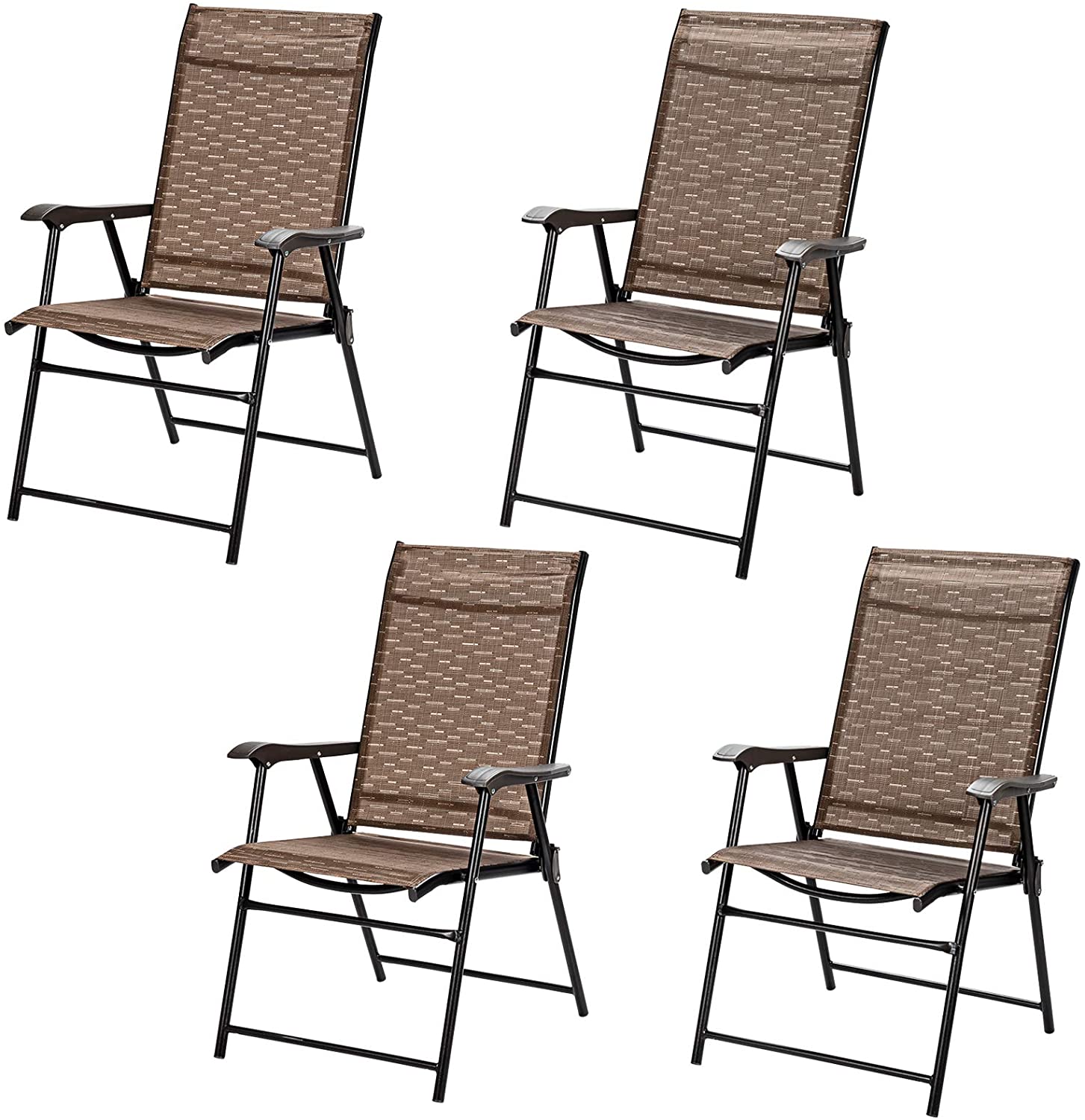 2-Pack Patio Dining Chairs, Portable Folding Chairs