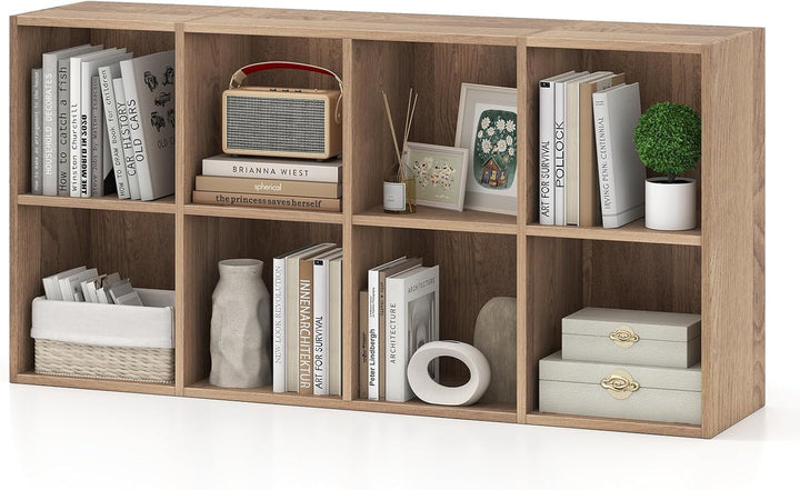 Giantex Floor Standing Bookshelf with Storage and 2 Anti Tipping Kits