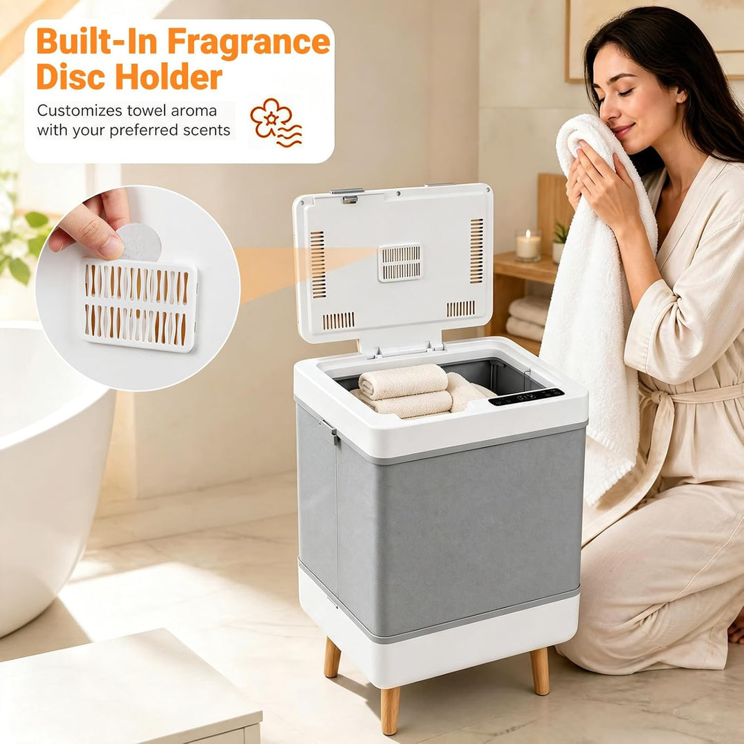 GIANTEX 35L Towel Warmer with Foldable Design, Auto Shut Off &amp; Delay Start
