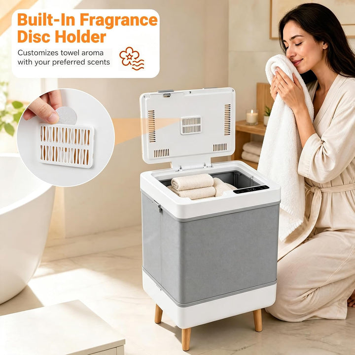 GIANTEX 35L Towel Warmer with Foldable Design, Auto Shut Off &amp; Delay Start