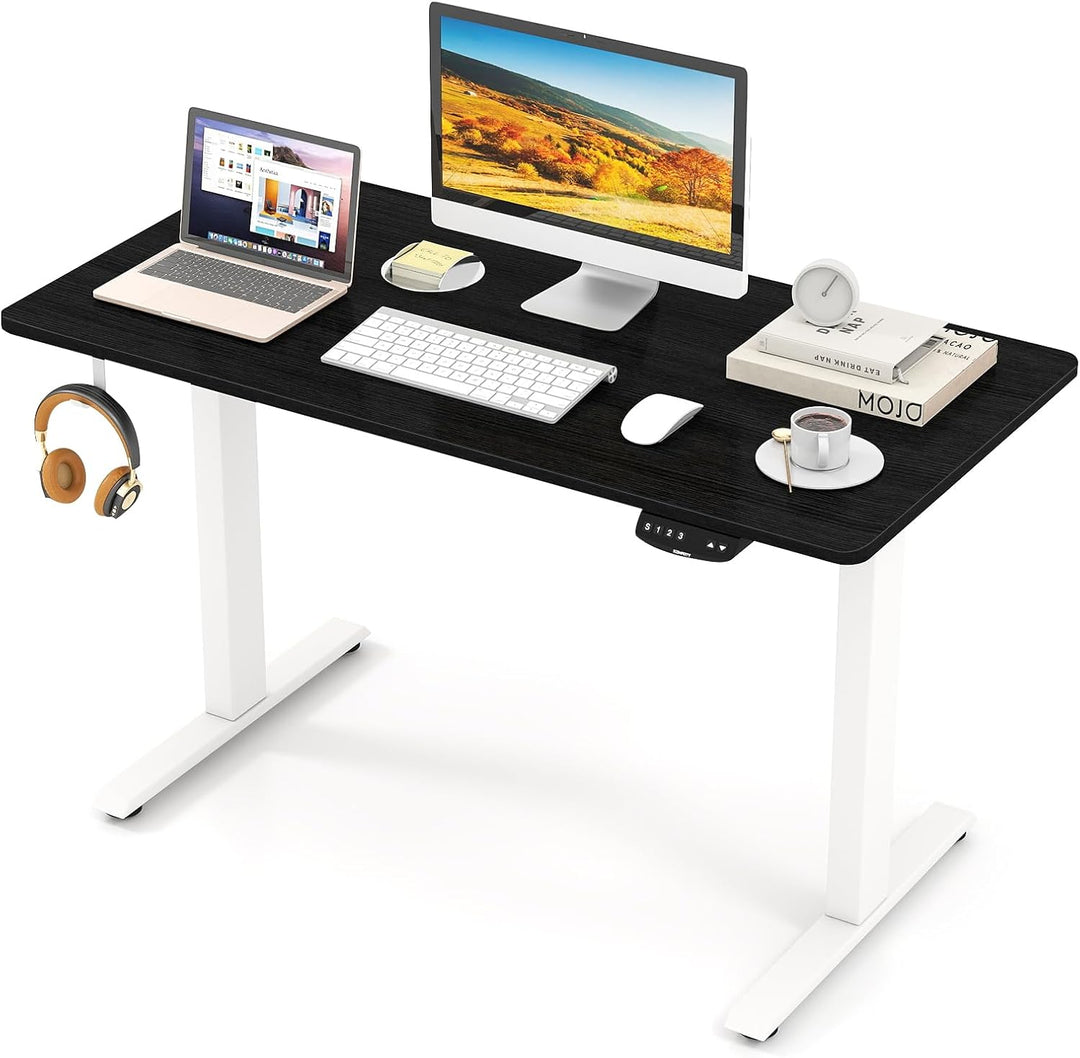 Giantex Electric Dual Motor Standing Desk | 48" x 24" Height Adjustable Sit Stand Computer Workstation w/3 Memory Height