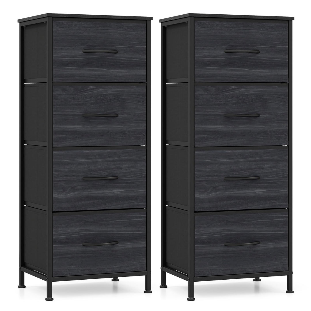 GIANTEX 3/4/5 Drawers Dresser Nightstand with Heavy-Duty Metal Frame (1/2)