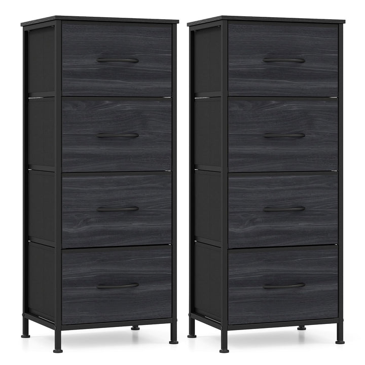 GIANTEX 3/4/5 Drawers Dresser Nightstand with Heavy-Duty Metal Frame (1/2)