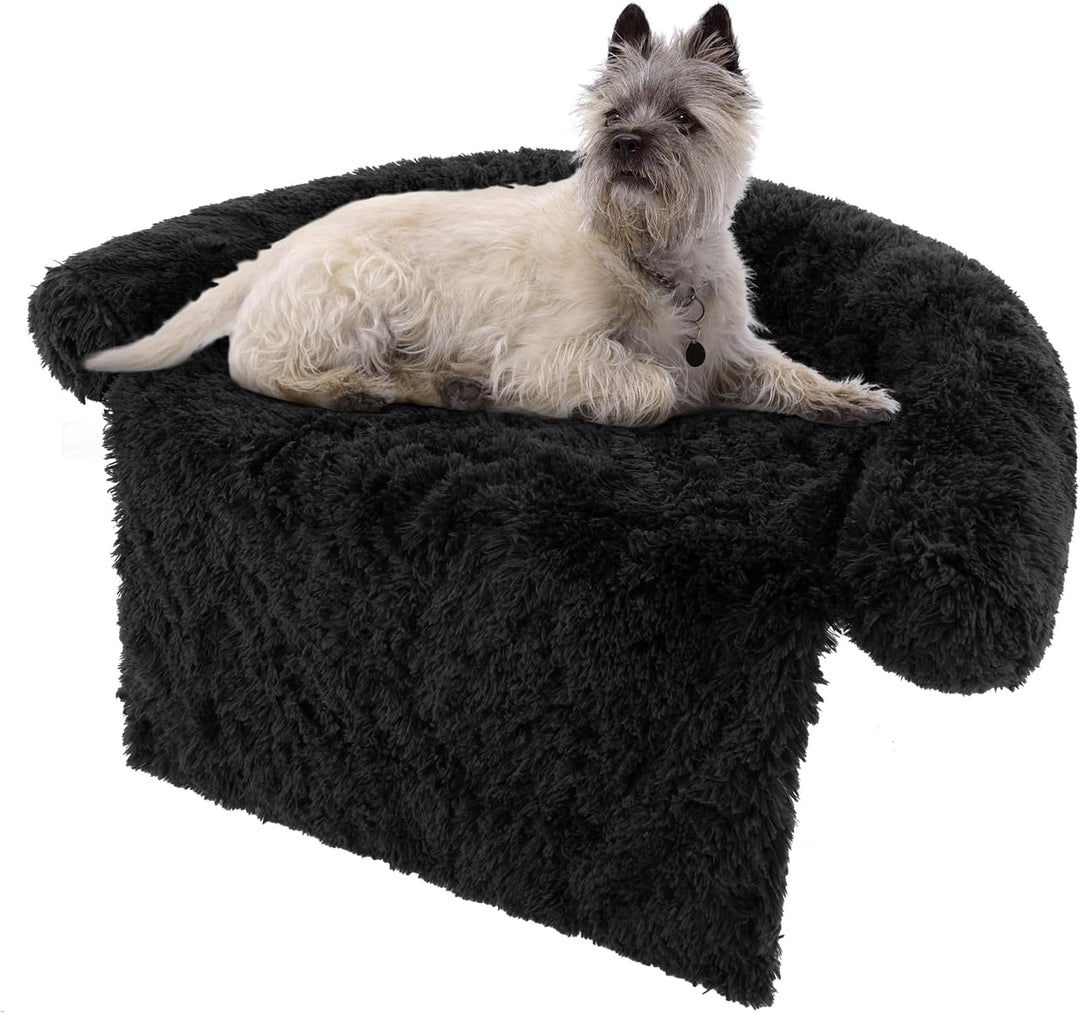 Giantex Calming Dog Bed - Fluffy Plush Pet Bed for Couch, Removable Washable Cover