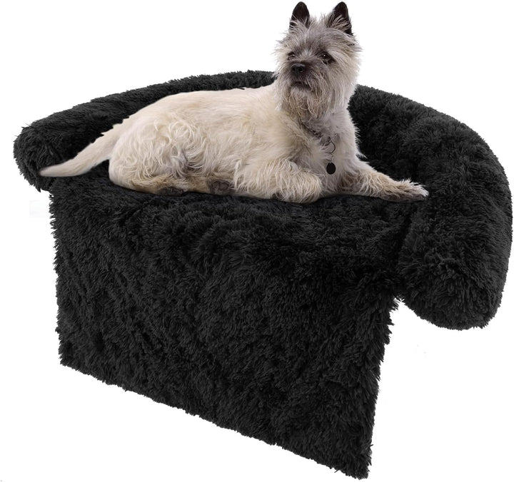 Giantex Calming Dog Bed - Fluffy Plush Pet Bed for Couch, Removable Washable Cover