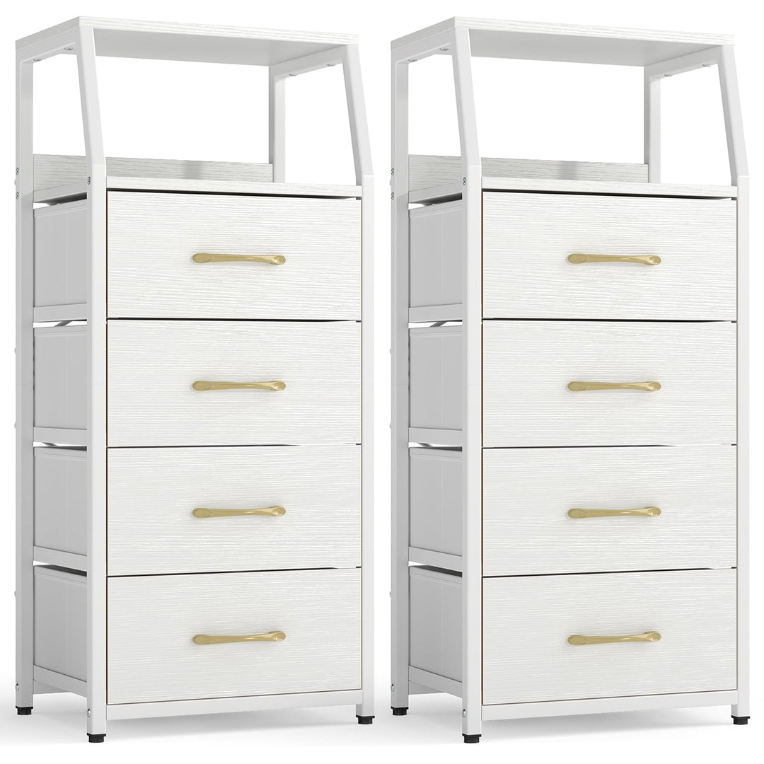 GIANTEX Tall Dresser with 5/4 Fabric Drawers (1/2)